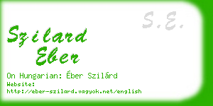 szilard eber business card